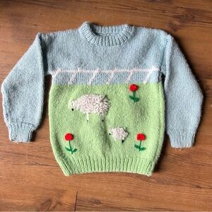 Vintage Knitted Sheep Sweater